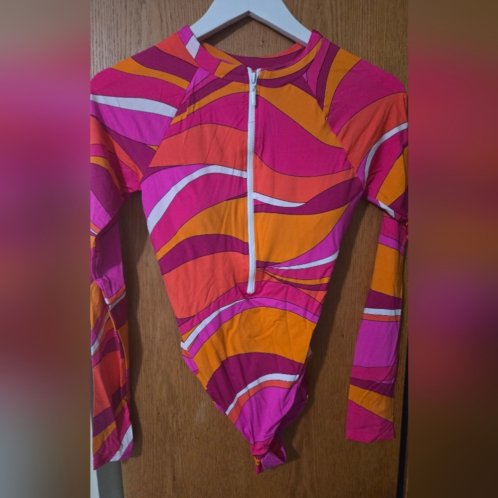Trina Turk Pink and Orange One Piece Swimsuit